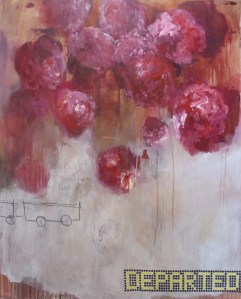 Departed, 2013, mixed media on canvas, 60 x 48 inches