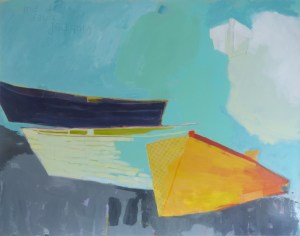 End of a Day's Journey, 2017, mixed media on canvas, 66 x 84 inches (sold)