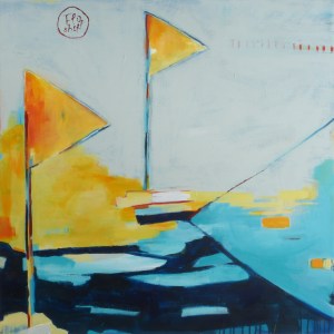 Flop Shot, 2015, acrylic on canvas, 40 x 40 inches (sold)