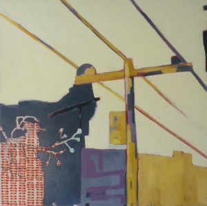 Emerging Beauty, 2017, mixed media on canvas, 48 x 48 inches (sold)