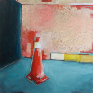 Secret Escape, 2015, mixed media on canvas, 48 x 48 inches