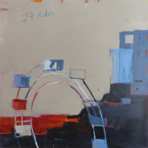 27 Rides, 2015, acrylic on canvas, 36 x 36 inches (sold)