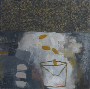 Future Self, 2014, mixed media on canvas, 24 x 24 inches (sold)