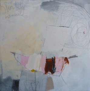 Infinitely Untraceable, 2015, mixed media on canvas, 30 x 30 inches (sold)