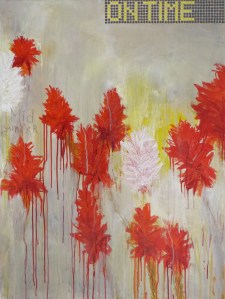 On Time, 2013, acrylic on canvas, 40 x 30 inches (sold)
