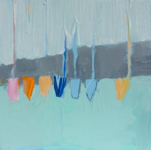 Resting, 2016, acrylic on board, 6 x 6 inches (sold)