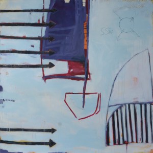 SSW, 2015, acrylic on canvas, 62 x 62 inches (sold)