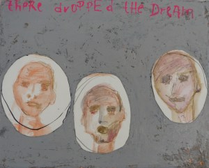 There Dropped the Dream, 2012, mixed media on canvas, 8 x 10 inches (sold)