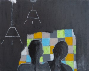 Where the Light Comes In, 2012, mixed media on canvas, 8 x 10 inches (sold)
