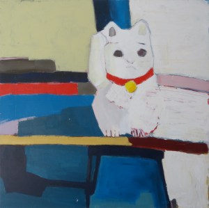 Good Luck and Good Night, 2018, acrylic on canvas, 40 x 40 inches (sold)