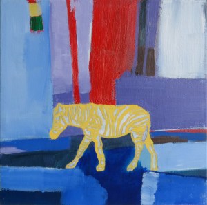 Heaven in the City, 2018, acrylic on canvas, 10 x 10 inches (available at Hang Art)