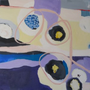 Roses are Black (Budapest), 2019, acrylic on canvas, 30 x 30 inches (available at Hang Art)